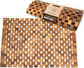 Acacia Wood Bath Mat - Non Slip Sturdy Wooden Shower Mat - Spa, Sauna, Cold Plunge, Camping, Bathroom Décor, Wood Door Mat 20" x 32"