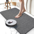 Upgraded Bath Mat 19x30Inch, Thin Bath Mats Rugs with Rubber Backing Non-Slip, Absorbent,Quick Dry Machine Washable, Home Decor Accessories Cozy Cloth Bathroom Rugs fit Under Door/Sink/Tub-Dark Grey