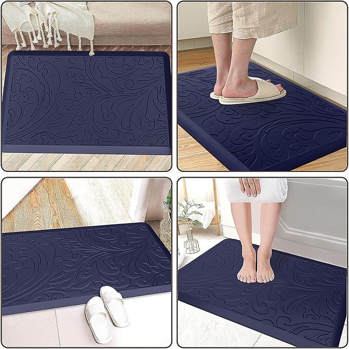KMAT Kitchen Mat Cushioned Anti-Fatigue Floor Mat Waterproof Non-Slip Standing Mat Ergonomic Comfort Floor Mat Rug for Home,Office,Sink,Laundry,Desk 30"(L) x 20"(W),Blue