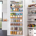 ElegantArray 9-Tier Pantry Door Oragnizer, Over The Door Pantry Organizer Rack and Storage, Hanging Spice Rack Shelves Door, Home Office Laundry Room Bathroom & Kitchen Organization, White