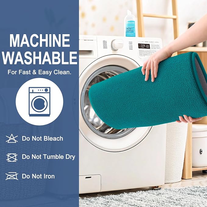 OLANLY Thick Memory Foam Bathroom Runner Rugs 44x24, Extra Soft Absorbent Long Bath Rug, Quick Dry, Non-Slip, Machine Washable Bath Mats for Bathroom, Tub and Shower, Home Decor Accessories, Deep Lake