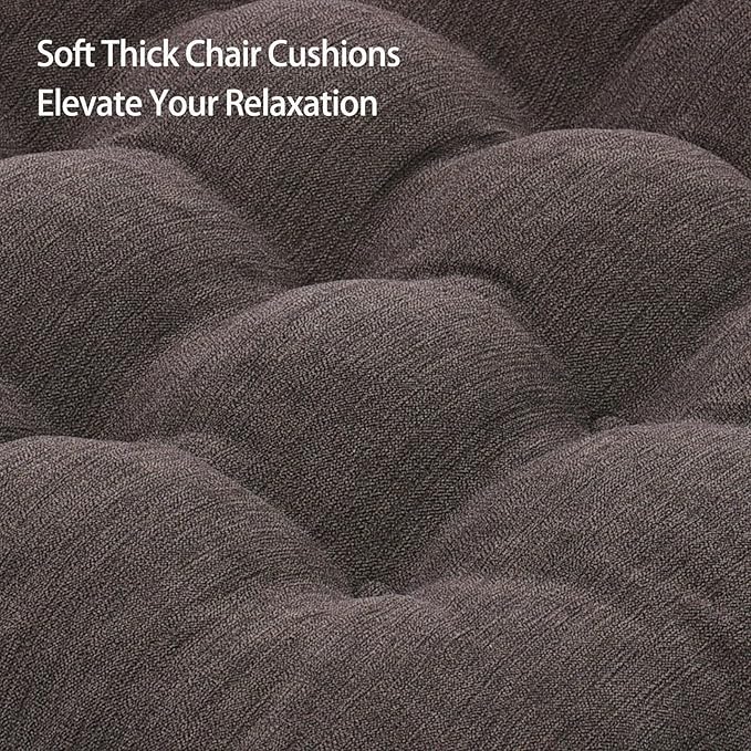 Recliner Cushions for Elderly with Lumbar Support, Patent Design 20x20x5 Inch Thick Chair Cushion Soft Tufted Dual Layer Booster Seat Cushions for Seniors Recliner Risers Taupe 1 Set