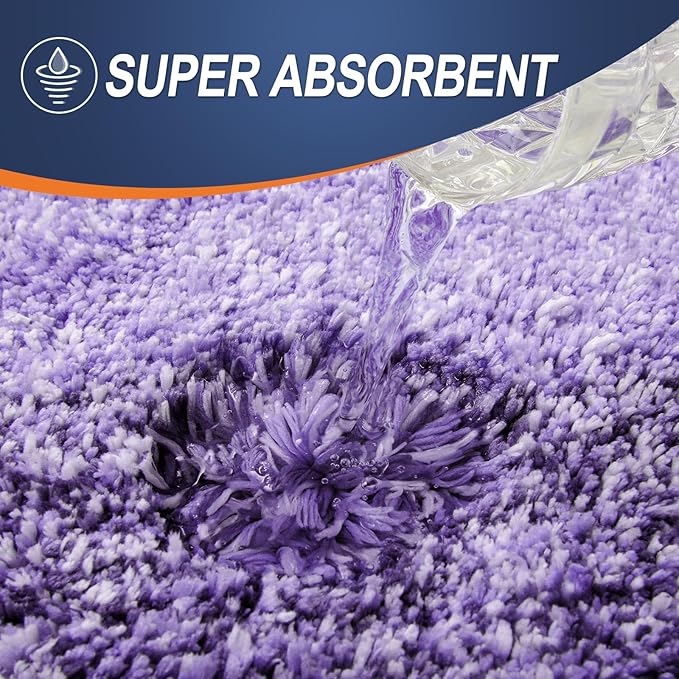OLANLY Bathroom Runner Rugs Mat 59x20, Extra Soft Absorbent Microfiber Bath Rugs, Rubber Backing, Quick Dry, Washable Long Bath Mats for Bathroom Floor, Tub and Shower, Home Decor Accessories, Violet