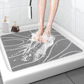 Shower Mat Bathtub Mat Non-Slip - 24x24 Inch, Soft Comfort Bath Mat with Drainage Holes, PVC Loofah Massage Bathmat for Shower, Tub, Bathroom, Wet Areas, Quick Drying