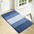 Kitinjoy Indoor Outdoor Door Mat, 34x21 Non-Slip Absorbent Dirt Trapper, Low-Profile Washable Inside Entrance Front Floor Mat, Sturdy Soft Entry Doormats for Entryway, Navy Blue