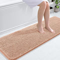 OLANLY Bathroom Runner Rugs 59x20, Extra Soft Absorbent Chenille Bath Rugs, Rubber Backing Quick Dry, Machine Washable Long Bath Mats for Bathroom Floor, Tub and Shower, Home Decor Accessories, Peach