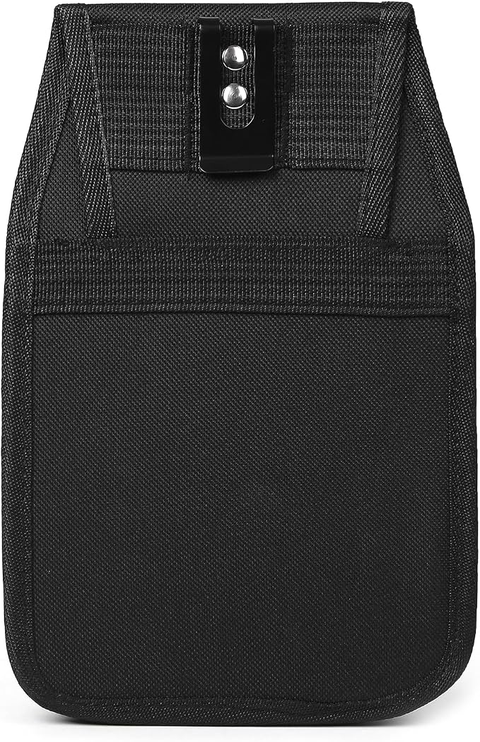 VIDAR TOOLS Small Tool Pouch with Belt Clip,Tool Belt Pouches,Electrician Tool Pouch.Mini Organizer Pocket Attachment for Tool Belt,5 Pockets and Heavy-Duty Metal Belt Clip Attachment.…