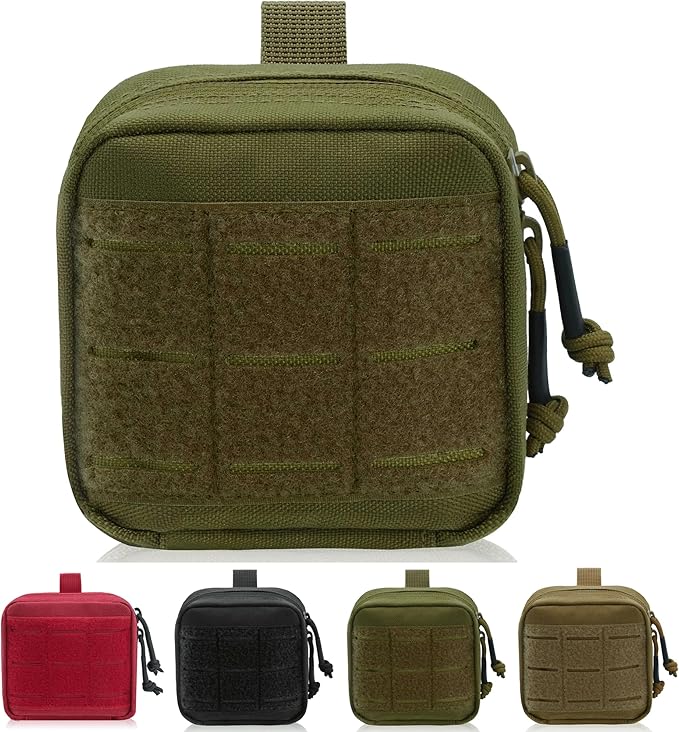 2 Pack Small Admin Pouch, 1000D Tactical Molle Mini Tool EDC Waist Belt Pouches Bag for Vest Backpack