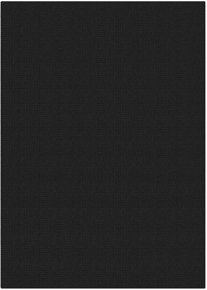 KOZYFLY Black Washable 5x7 Living Room Rug, Non Slip Woven Area Rugs, Braided Floor Carpet for Entryway, Kitchen, Bedroom, Dining Room, Office, Cotton Rug Indoor Decor, Black/Dark Grey