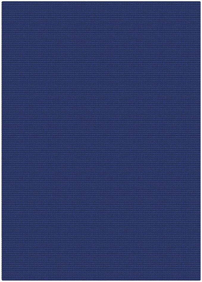 KOZYFLY Washable 5x7 Living Room Rug, Non Slip Woven Area Rugs, Braided Floor Carpet for Entryway, Kitchen, Bedroom, Dining Room, Office, Cotton Rug Indoor Decor, Royal Blue/Navy