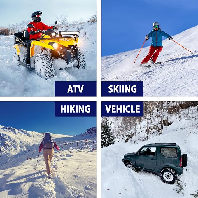 Michelin Ultra Compact 40" Folding Utility Snow Shovel for Car Emergency, Blue, Telescoping Handle, Collapsible, Lightweight, Winter Survival Gear, for SUV, Truck, Snowmobile, Camping - 2 Pack