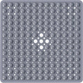 Gray Square Shower Bathtub Mat Non Slip 21x21 Inch, Soft Bath Mat for Inside Shower Tub, Shower Stall Mats for Bathroom Floor with Big Suction Cups Drain Holes, Easy Washable Dry BPA-Free