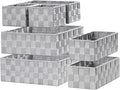 Posprica Small Baskets for Organizing(7 Set) Woven Storage for Shelves, Bathroom, Decorative Closet Organizer, Dresser Bins, Shelf