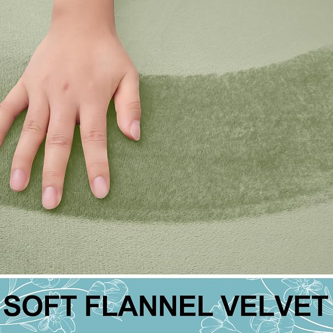 Smiry Memory Foam Bath Mat 36x24, Extra Soft and Absorbent Bathroom Mats, Non Slip Washable Carpet for Floor, Shower and Tub, Sage Green