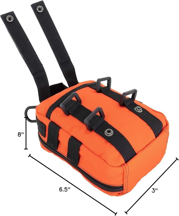 LINE2design First Aid (Ifak) Pouch EMS Bag - EMT Emergency Medical Trauma Pack Bags Tactical EDC Rescue Utility Gear IFAK Bags for Hiking Stop Bleeding Includes USA Patch - Orange