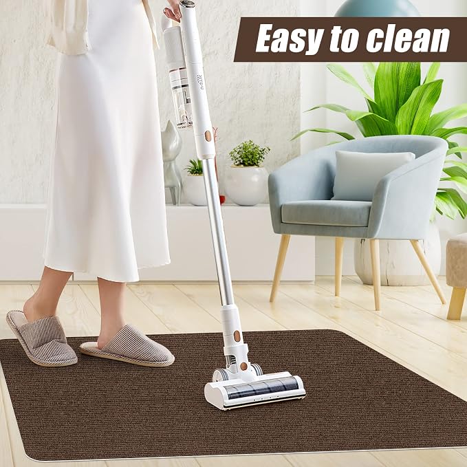 Sycoodeal Office Chair Mat for Hardwood Floor,Office Computer Gaming Chair Mat for Tile Floor,Large Floor Protector Rug,Anti-Slip,Easy to Clean,Coffee(55"x36")