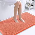 OLANLY Large Bathroom Rugs 40x24, Extra Soft Absorbent Chenille Bath Rugs, Rubber Backing Quick Dry, Machine Washable Bath Mats for Bathroom Floor, Tub and Shower, Home Decor Accessories, Coral
