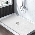 Extra Large Non Slip Shower Mat: 47.2x31.5 inch Loofah Shower Mat for Inside Shower with Drain Hole in Middle, Soft PVC Anti-Slip Shower Stall Mats for Bathroom,Wet Area, Quick Drying