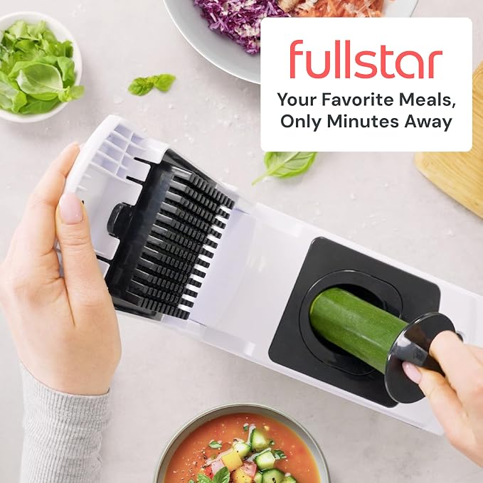 Fullstar The Original Pro Chopper - Vegetable Chopper and Dicer, Food Chopper with Container, Fruit Cutter, Kitchen Gadgets & Gifts, Home Essentials (2 in 1, White)