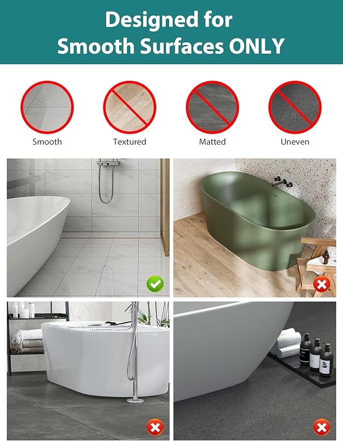Extra Large Shower Mat, Yonala 47 x 32 Inch Non Slip Shower Mats for Inside Shower, Soft TPE Shower Floor Mat with Suction Cups and Drain Holes, Machine Washable Bathroom Shower Mat, Easy to Clean