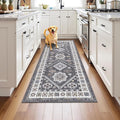 HEBE Washable Kitchen Rugs Runner 24"x60", Non Slip Hallway Runner Rug, Low Pile Entryway Rug Laundry Room Mat Kitchen Carpet Runners for Hallways, Bathroom, Laundry, Bedside Rug