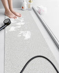 OTHWAY Shower Mat Non Slip Without Suction Cups, Quick Drying Bathtub Mat Non Slip for Shower Bathroom, PVC Loofah Shower Mat for Wet Areas (White)