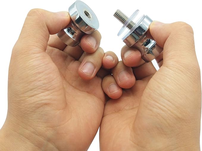 ZKSM 2 Set Shower Screen Handle Bathroom Door Handle Knob with Solid Stainless Steel for Replacement Groove Glass Door(Install Screw 7.8x30mm)