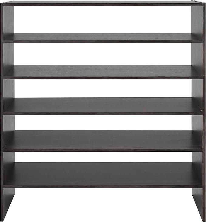 Whitmor Stackable 2-Tier Shoe Shelf, 31 inch, Espresso