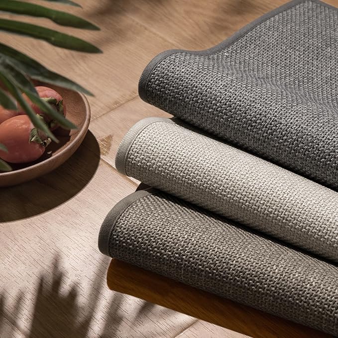 chakme Bathroom Rugs Mat 59x17, Ultra Thin Non Slip Bath Mat Runner Quick Dry Absorbent Bath Mat for Bathroom Floor, (Dark Grey, 59"x17")