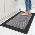 StepRite Kitchen Rugs, Kitchen Mats for Floor, 32"x20" Non-Slip Machine-Washable Kitchen Throw Rug, Absorbent Kitchen Runner Rugs Office, Kitchen Sink Standing Desk Mat, Kitchen Decor Carpet, Black