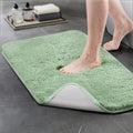 TECHMILLY Super Soft Shaggy Bathroom Rugs, Absorbent Thick Non Slip Microfiber Bath Rugs, Quick Dry Machine Washable Bath Mat for Bathroom Floor, Bathtub and Shower 24"x36" Sage