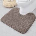 ILANGO Camel Toilet Rugs U Shaped 22" × 24" Non Slip & Super Absorbent Extra Thick Soft, Washable Bath Mats for Bathroom Floor, Microfiber Plush Shaggy Contour Bath Rugs for Toilet,Dry Quick