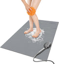 Bathroom Non Slip Shower Mat, Gray 47x32 Inch Bathtub Mat, Non Slip Bathroom Mat for Elderly and Kids, Easy to Dry, Fast-Dry Drainage Hole, Easy to Prune