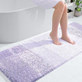 OLANLY Bathroom Runner Rugs Mat 59x24, Extra Soft Absorbent Microfiber Bath Rug, Rubber Backing, Quick Dry, Washable Long Bath Mats for Bathroom, Tub and Shower, Home Decor Accessories, Light Purple
