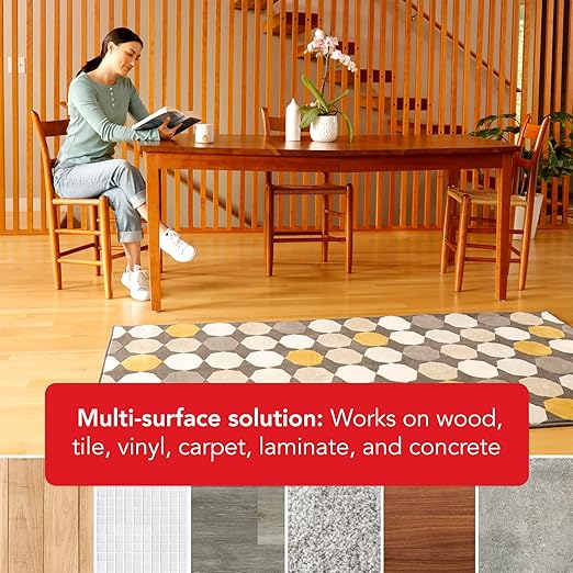 Rug Grip Rug Gripper Double Sided Non-Slip Residue Free Carpet Tape for Area Rugs and Runners - Works on All Floor Types including Hardwood, Tile, Carpet and Vinyl (4in" x 25ft)