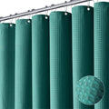 Dynamene Extra Long Shower Curtain - 96 Inch Long Waffle Weave Weighted Thick Cloth Bathroom Shower Curtain, Neutral Heavy Duty Hotel Bath Curtain Set with 12 Plastic Hooks,72x96, Seaweed Green