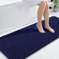OLANLY Bathroom Runner Rugs 59x24, Soft Absorbent Chenille Bath Rugs, Rubber Backing Quick Dry, Machine Washable Long Bath Mats for Bathroom, Tub and Shower, Home Decor Accessories, Twilight Sapphire