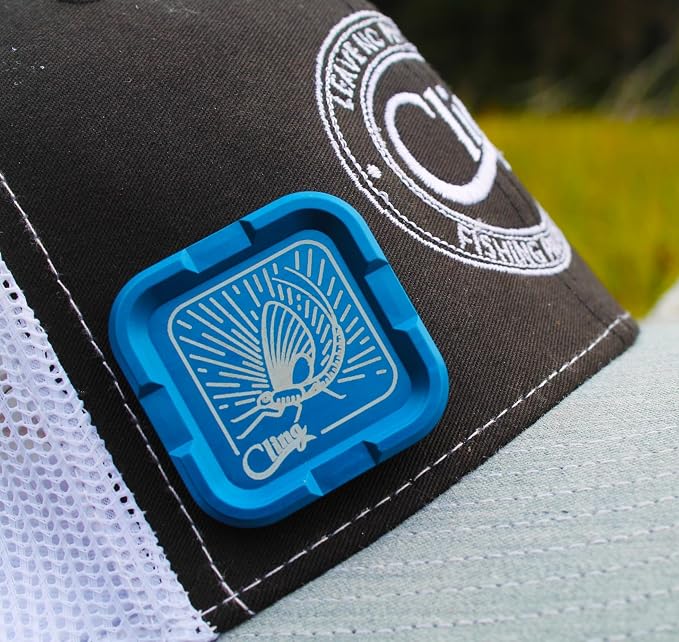 Cling Fishing Products Mag Grab® Mini – Compact Magnetic Fly Holder/Fly Patch & Organizer for Fly Fishing Vest, hat, Waders and Fishing Packs (Rising Dun, Black)