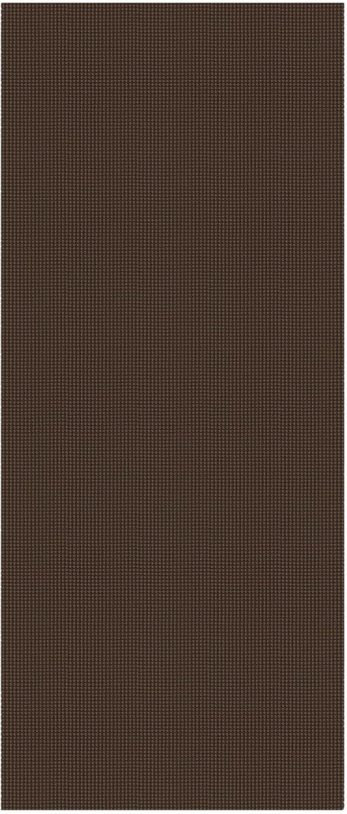 KOZYFLY Woven 3x7 Washable Kitchen Runner Rug, Non Slip Wide Runners for Hallway, Cotton Entryway Runner, Braided Floor Carpet for Entry, Kitchen, Bedside, Hall, Brown/Dark Brown