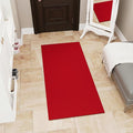 Ottomanson 2'7" x 5' Mud Mat Area Rug Scraper Carpet - Non-Slip, Dirt Trapping for Indoor & Outdoor Use - Ideal for Entryway, Garage, Kitchen, Patio & High-Traffic Areas, Red