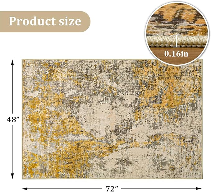 Office Chair Mat for Hardwood Floor, 72"x48" Easy Glide Computer Chair Mat Protector for Rolling Chair Under Desk Rug Nonslip Backing, Machine Wash