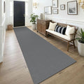 KOZYFLY 3x14 Runners Rugs for Hallway, Long Washable Runner Rug, Non Slip Rubber Backed Kitchen Runner, Flatweave Entryway Rug, Floor Carpet for Entry, Aisle, Hall, Grey/Dark Grey