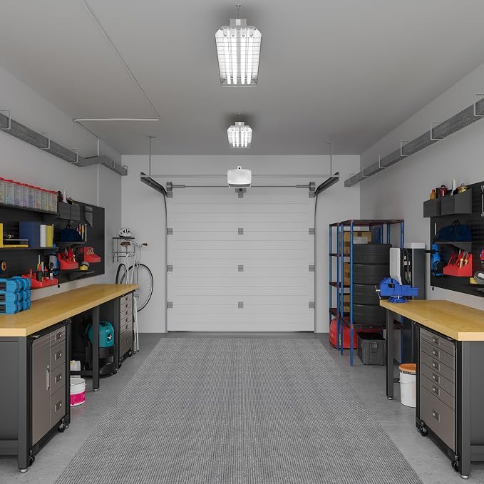 Ottomanson 3'11" x 21' Hallway Runner with Scraper Pile - Extra Durable Non-Slip Rug Mat for Indoor & Outdoor Use - Ideal for Kitchen, Entryway & Garage - High-Traffic Carpet, Gray