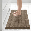 Bcoimo 30"×20" Chenille Bath Mat – Non-Slip with Backing Bath Rug Ultra-Absorbent and Machine Washable Bathroom Mat Quick-Dry Design. Ideal for Bathroom and Tub Areas