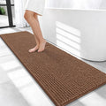 OLANLY Thick Bathroom Runner Rugs 59x20, Extra Soft Absorbent Chenille Bath Rugs, Rubber Backing, Machine Wash Dry, Long Bath Mats for Bathroom Floor, Tub and Shower, Home Decor Accessories, Mocha