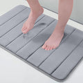 Buganda Memory Foam Bath Mat, 30" x 20", Ultra Soft and Non-Slip Bathroom Rugs, Water Absorbent and Machine Washable Bath Rug for Bathroom, Shower, and Tub, Medium Grey