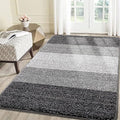 Smiry Dog Door Mat for Muddy Paws, Absorbs Moisture and Dirt, Low-Profile Entryway Mat with Non-Slip Backing, Entry Indoor Outdoor Doormat for Inside Floor (71x47 Inches, Grey, Striped)