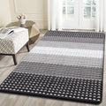 Kitinjoy Indoor Outdoor Door Mat, 59x36 Non-Slip Absorbent Dirt Trapper, Low-Profile Washable Inside Entrance Front Floor Mat, Sturdy Soft Entry Dotted Ombre Doormats for Entryway, Grey