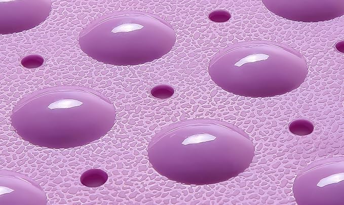Extra-Long Non-Slip Bathtub & Shower Mat 39”x16” (Smooth/Non-Textured Tubs Only) Safe, Clean, Machine-Washable, Superior Grip&Drainage, Vinyl, Opaque Purple