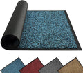 Mibao Front Door Mat Indoor Entrance, 48" x 24", Dirt Trapper Welcome Mat for Outdoor Indoor, Non-Slip Waterproof Doormat, Durable Machine Washable Low Profile Entry Rug for Back Door Outside,Grey